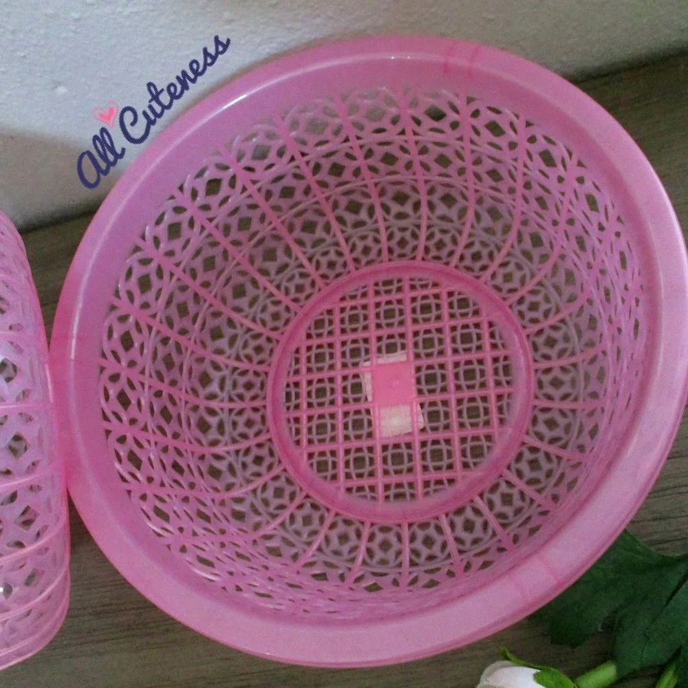 2 Pink Storage Baskets